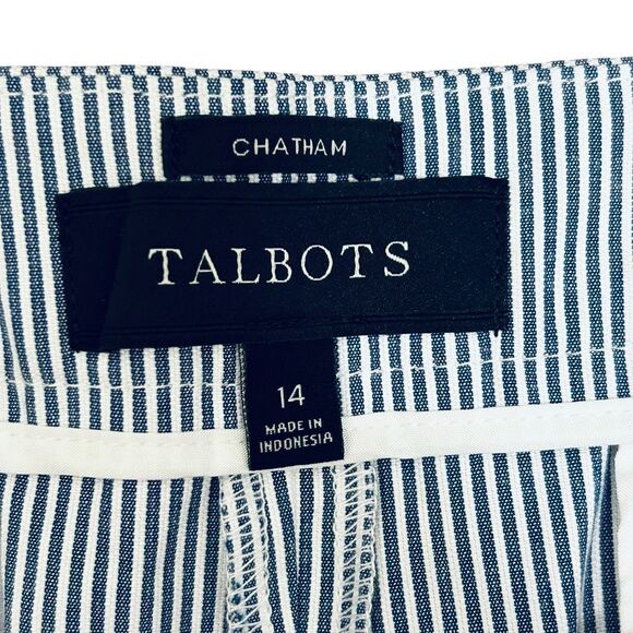 2 Talbots Women's Ankle Pants size 14 Chatham Stripe Heritage Pattern Office - Picture 5 of 11